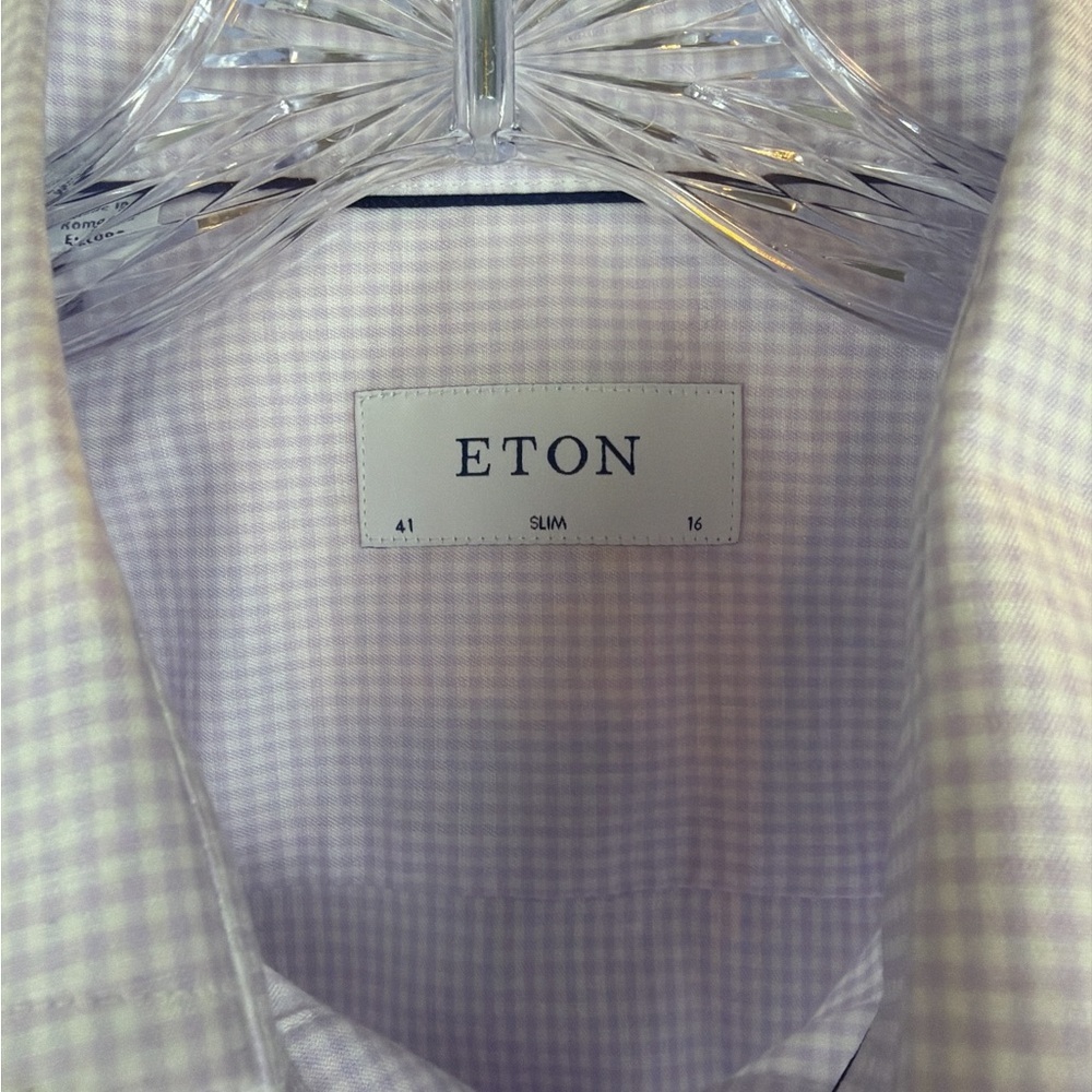 Eton Men's Purple Dress Shirt - Picture 3 of 3